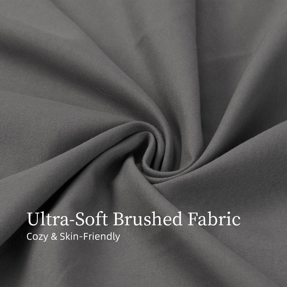 Bedding King Bed Sheets Set - 4 Piece Bedding - Brushed Microfiber - Shrinkage and Fade Resistant - Easy Care (King, Grey)